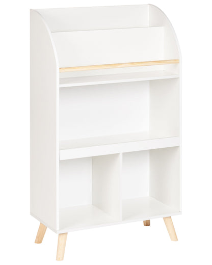 Aurora Kids 3 Tier Bookshelf White Pine Wood MDF Shelves