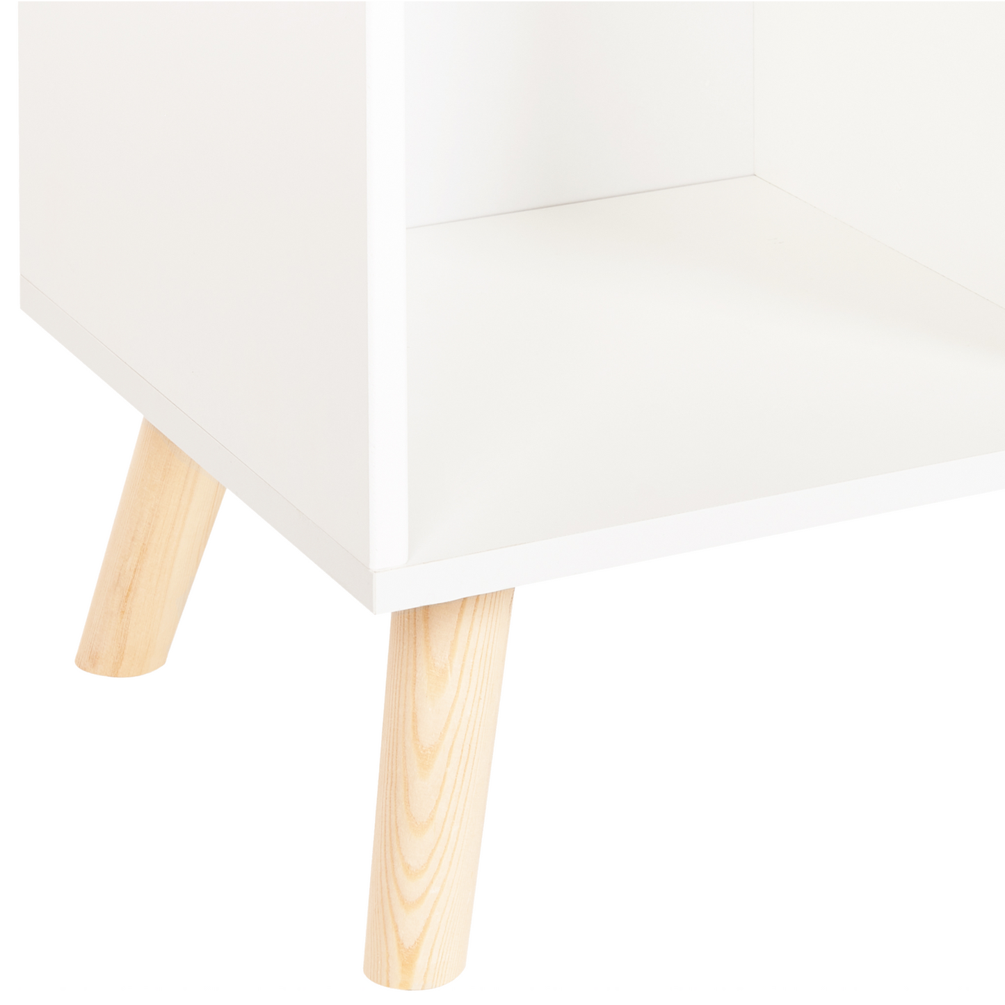 Aurora Kids 3 Tier Bookshelf White Pine Wood MDF Shelves