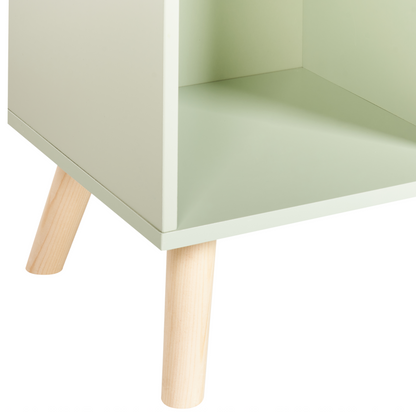 Everwood Kids 3 Tier Bookshelf Light Green Pine Wood MDF