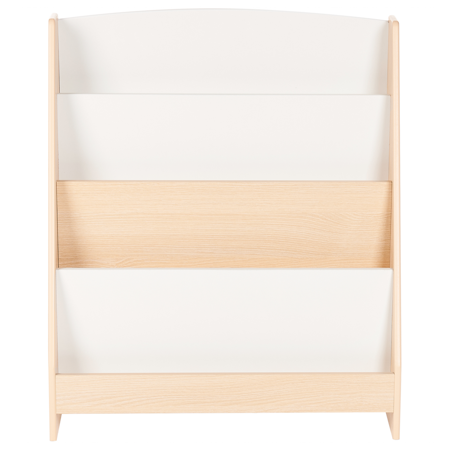 Brand Name 4-Tier Bookshelf White MDF Shelves