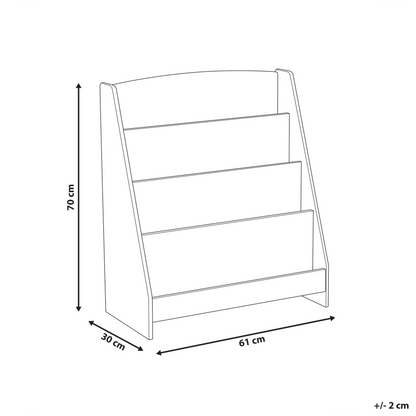 Brand Name 4-Tier Bookshelf White MDF Shelves