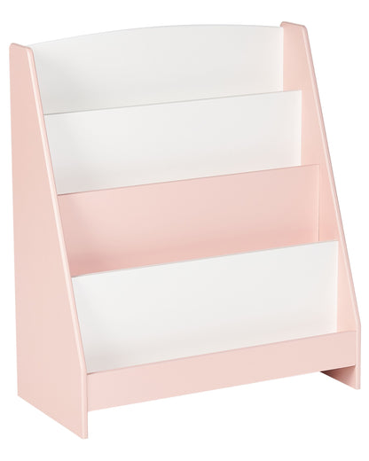 BrightNest 4 Tier Pastel Pink MDF Bookshelf