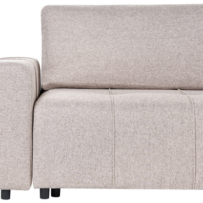 Living Three Corner Sofa Bed Left Handed With Storage In Light Brown Fabric