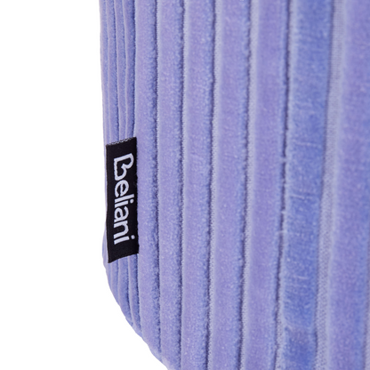 Pouffe 40 x 25cm Light Violet Corduroy Ribbed Velvet Cover