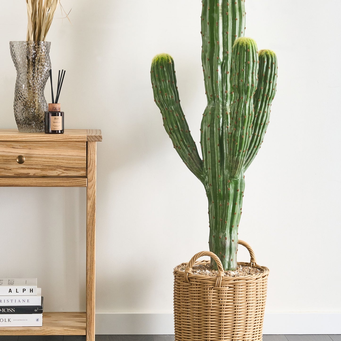 Faux Cactus 115cm Black Pot Potted Plant Decor