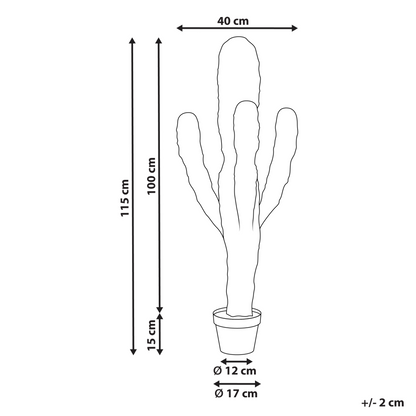 Faux Cactus 115cm Black Pot Potted Plant Decor