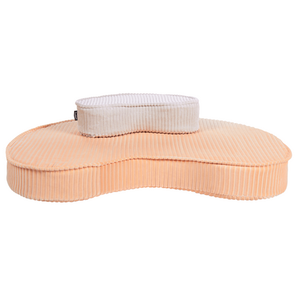 Peach Pink Bean Floor Cushion 90 x 75 x 10cm Corduroy Pouffe