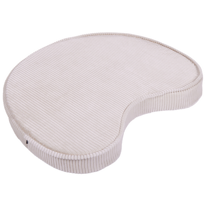 Floor Cushion Set Bean Shaped Beige Brown Cotton Velvet Corduroy 90 x 75 x 10cm