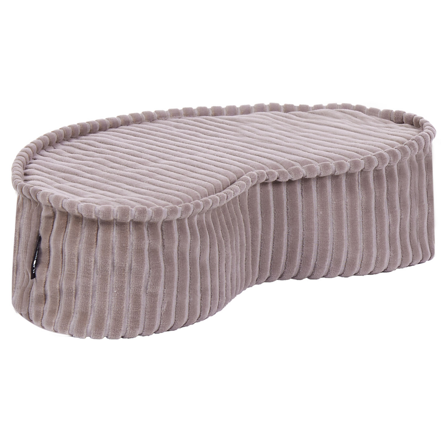 Floor Cushion Set Bean Shaped Beige Brown Cotton Velvet Corduroy 90 x 75 x 10cm