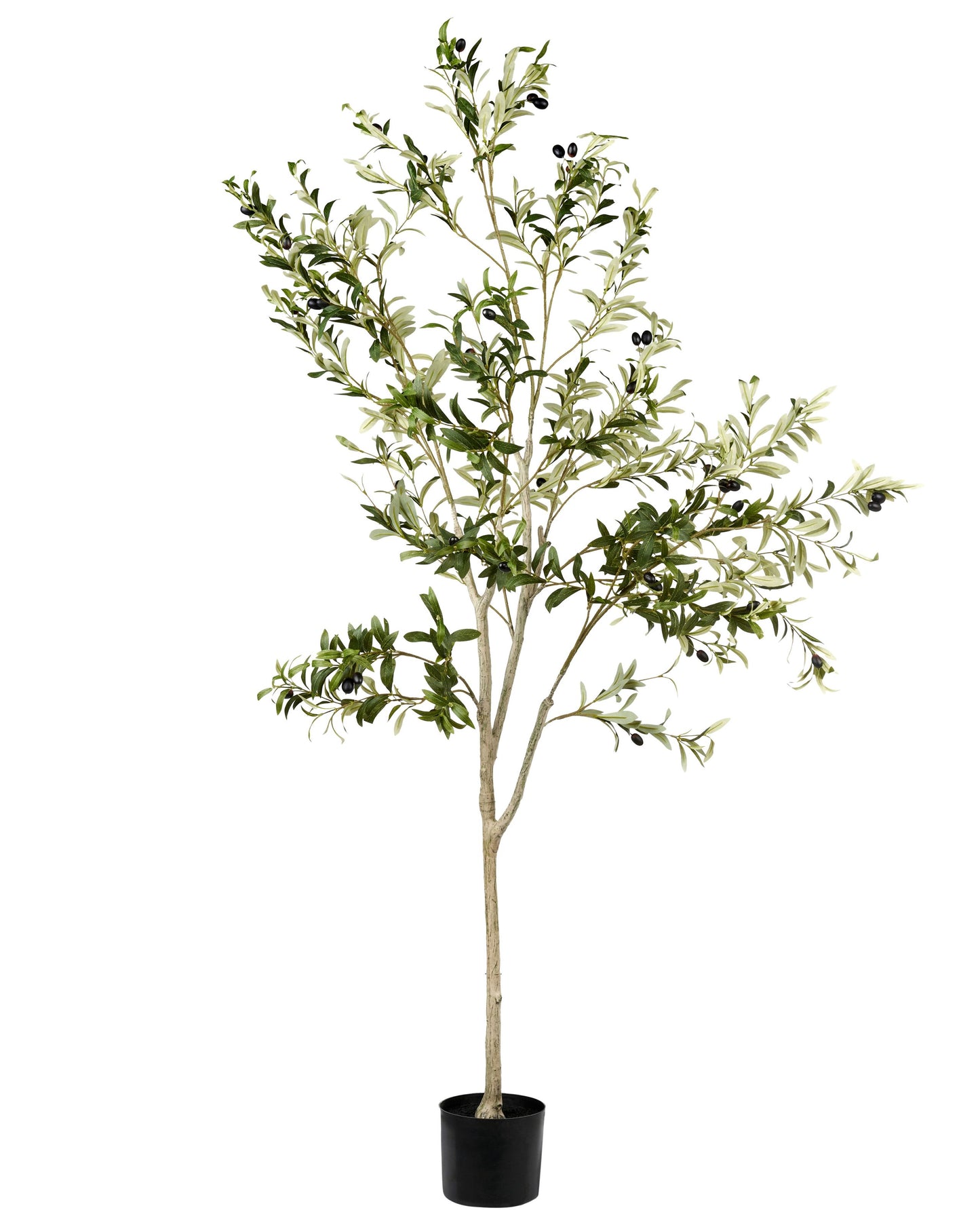 Artificial Potted Olive Tree Plant 178cm Green And Black Plastic Decorative Indoor Accessory