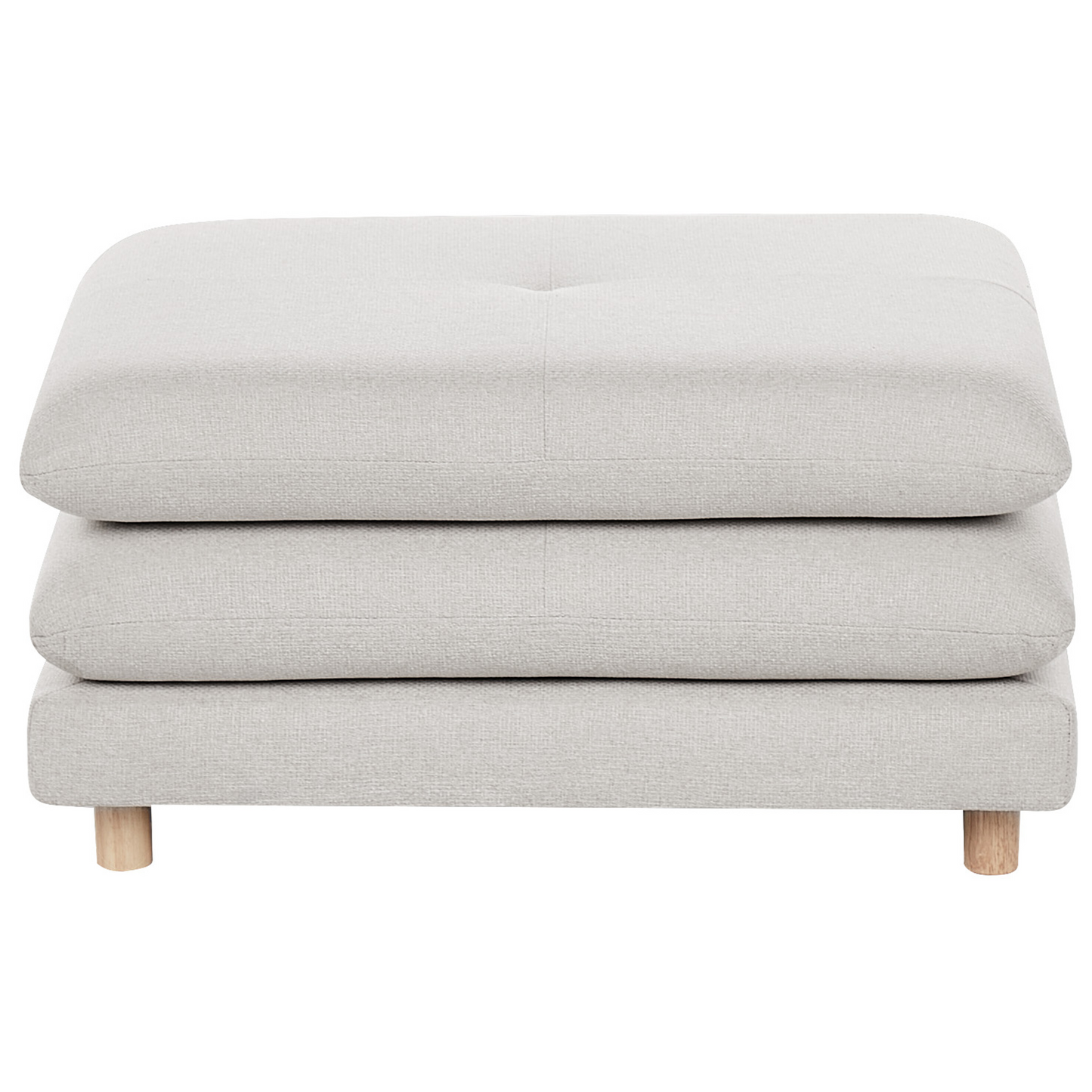 Ottoman Beige Fabric Cushioned Lounge With Movable Cushions