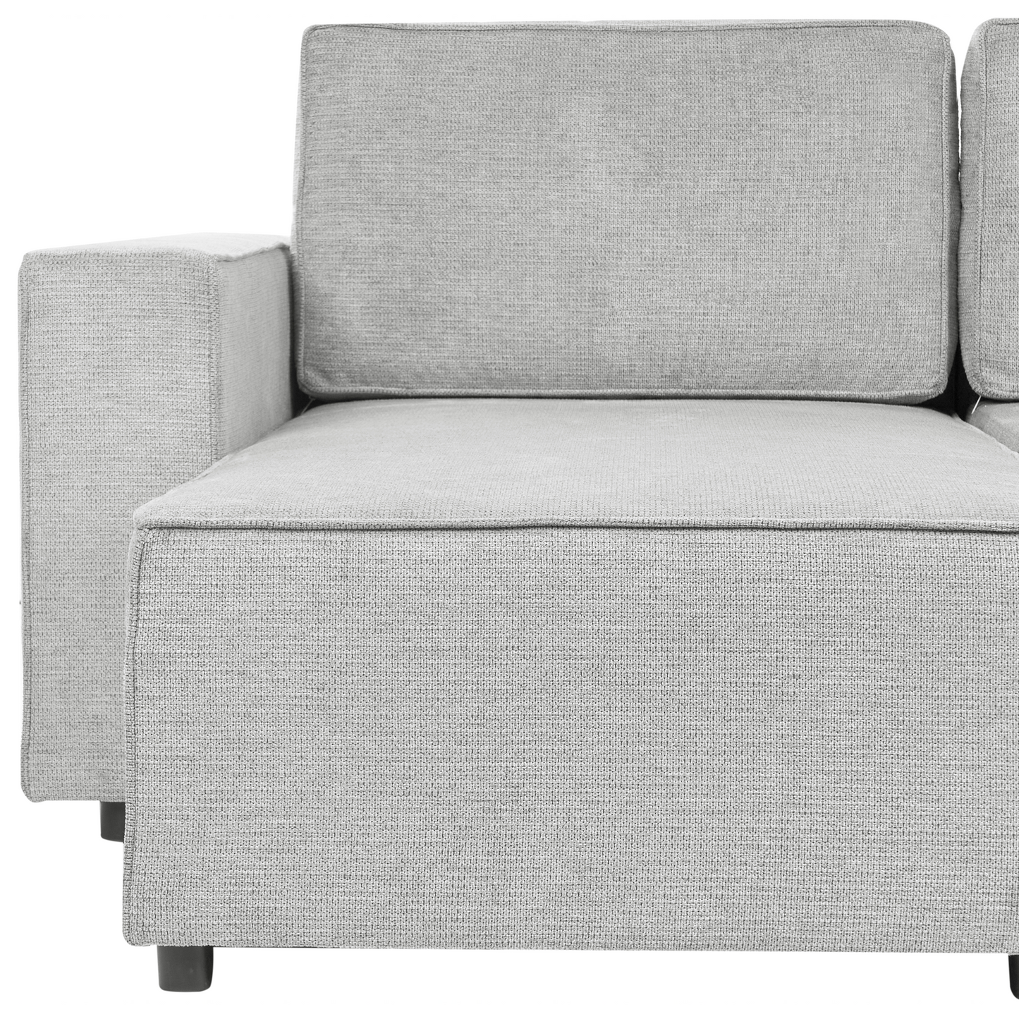 4 Seater U-Shaped Sofa Storage And Sleeping Function Grey