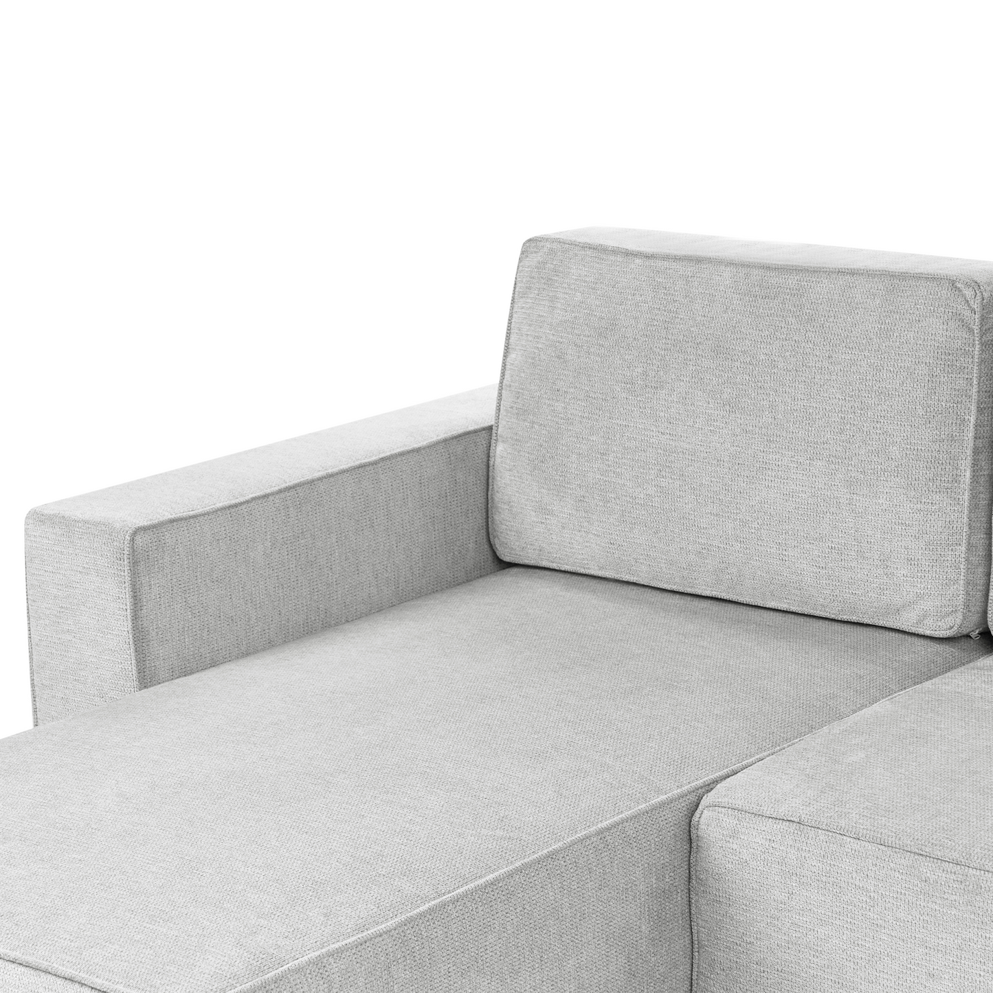 4 Seater U-Shaped Sofa Storage And Sleeping Function Grey