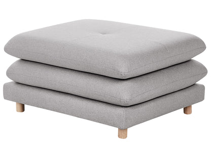 Ottoman Grey Fabric Upholstered Movable Cushions
