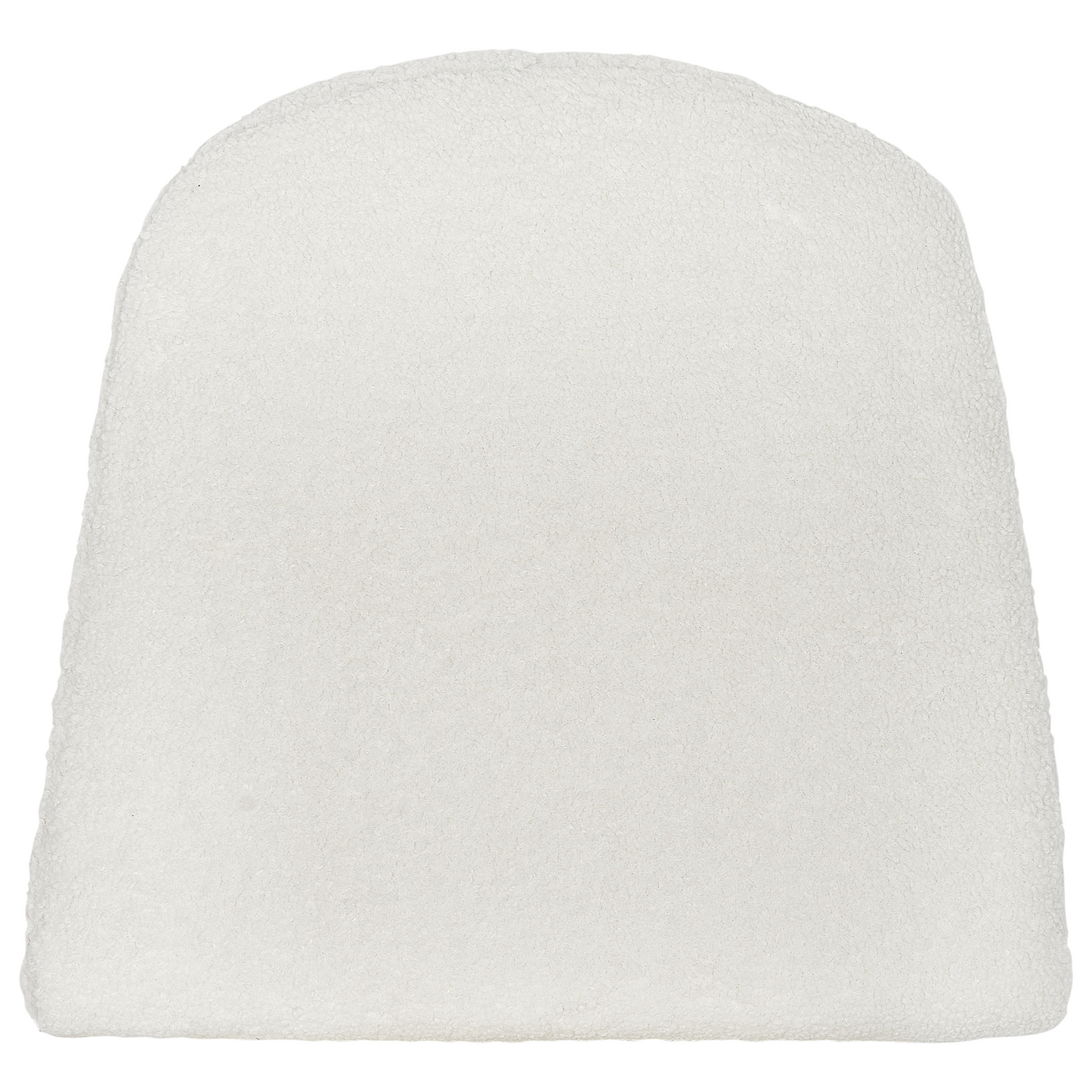 Armchair White Boucle Button Back Rubberwood Legs Modern