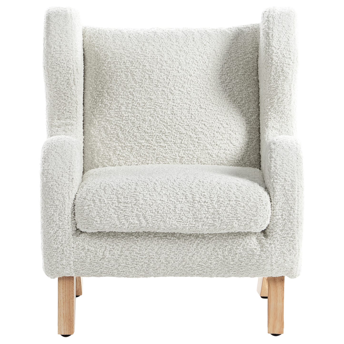 Nest And Nook Nursery Chair Off White Boucle With Armrests For Kids Modern Design