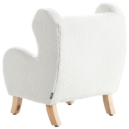 Nest And Nook Nursery Chair Off White Boucle With Armrests For Kids Modern Design