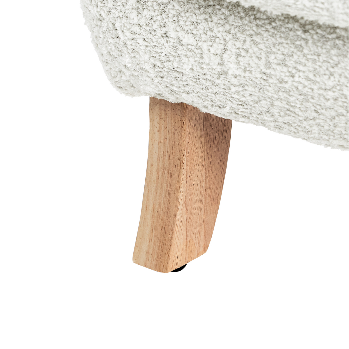 Nest And Nook Nursery Chair Off White Boucle With Armrests For Kids Modern Design