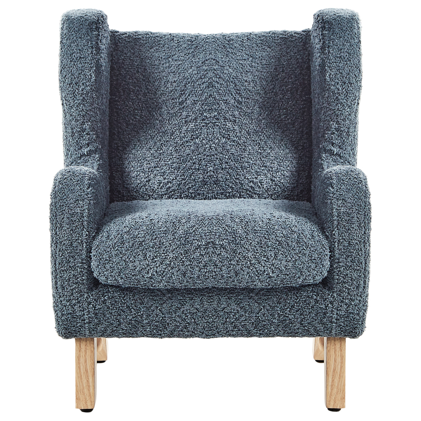 Boucle Armchair With Armrests Dark Blue Chair For Children