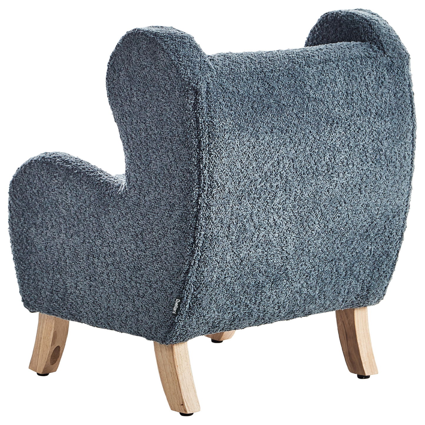 Boucle Armchair With Armrests Dark Blue Chair For Children