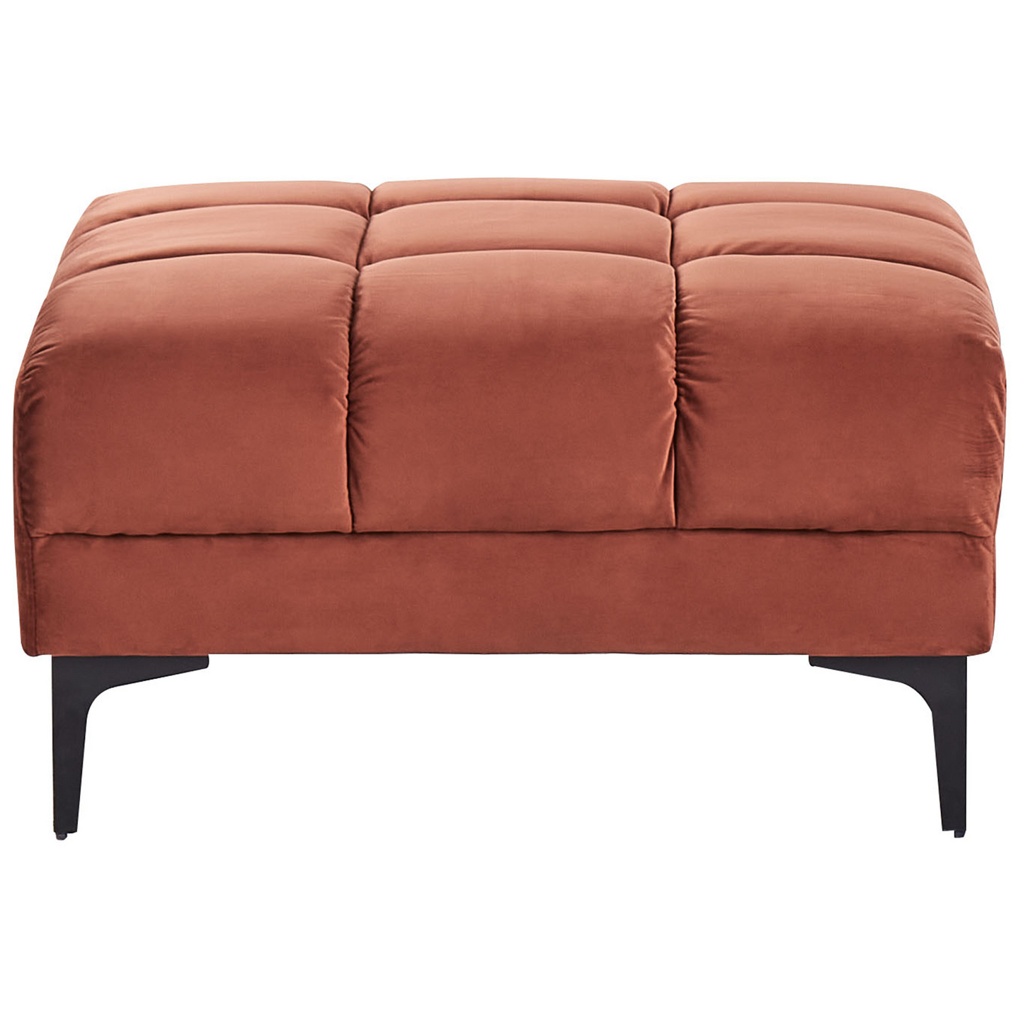 Velvet Ottoman Red Velvet Tufted Footstool 80 x 88 x 41cm
