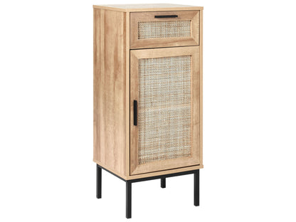 Bathroom Cabinet Light Brown 40 x 92cm Rattan Front Braided