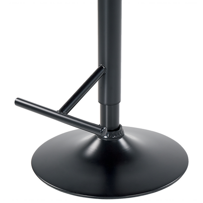 Set of 2 Bar Stools Brown Faux Leather Swivel Height Adjustable