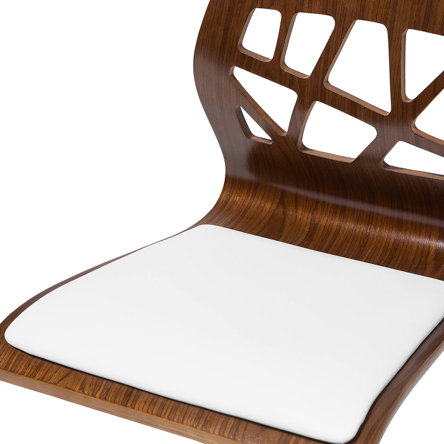 2 Pc Bar Stool Set Dark Brown White Faux Leather Gas Lift