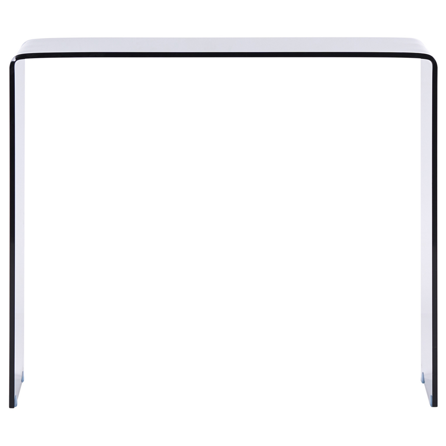 Console Table Black Transparent Glass 90 x 30cm Minimalist