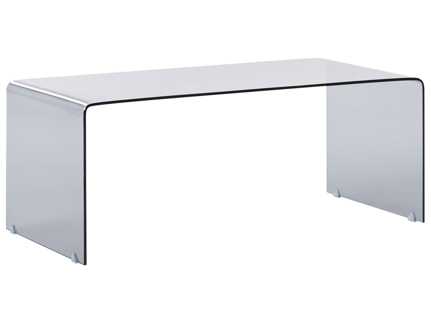 Glass Coffee Table Black Semi Transparent 100 x 50cm