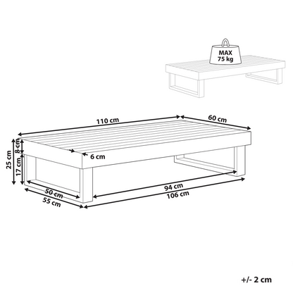 Garden Co Acacia Wood Garden Coffee Table 110 x 60cm
