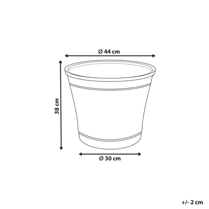 Grey Round Matte Planter 44cm Indoor Outdoor