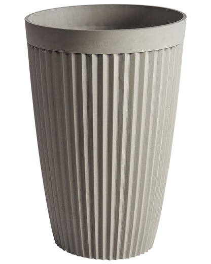Matte Beige Stone Polyresin Flower Pot 39cm Indoor Outdoor
