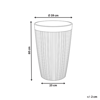 Matte Beige Stone Polyresin Flower Pot 39cm Indoor Outdoor