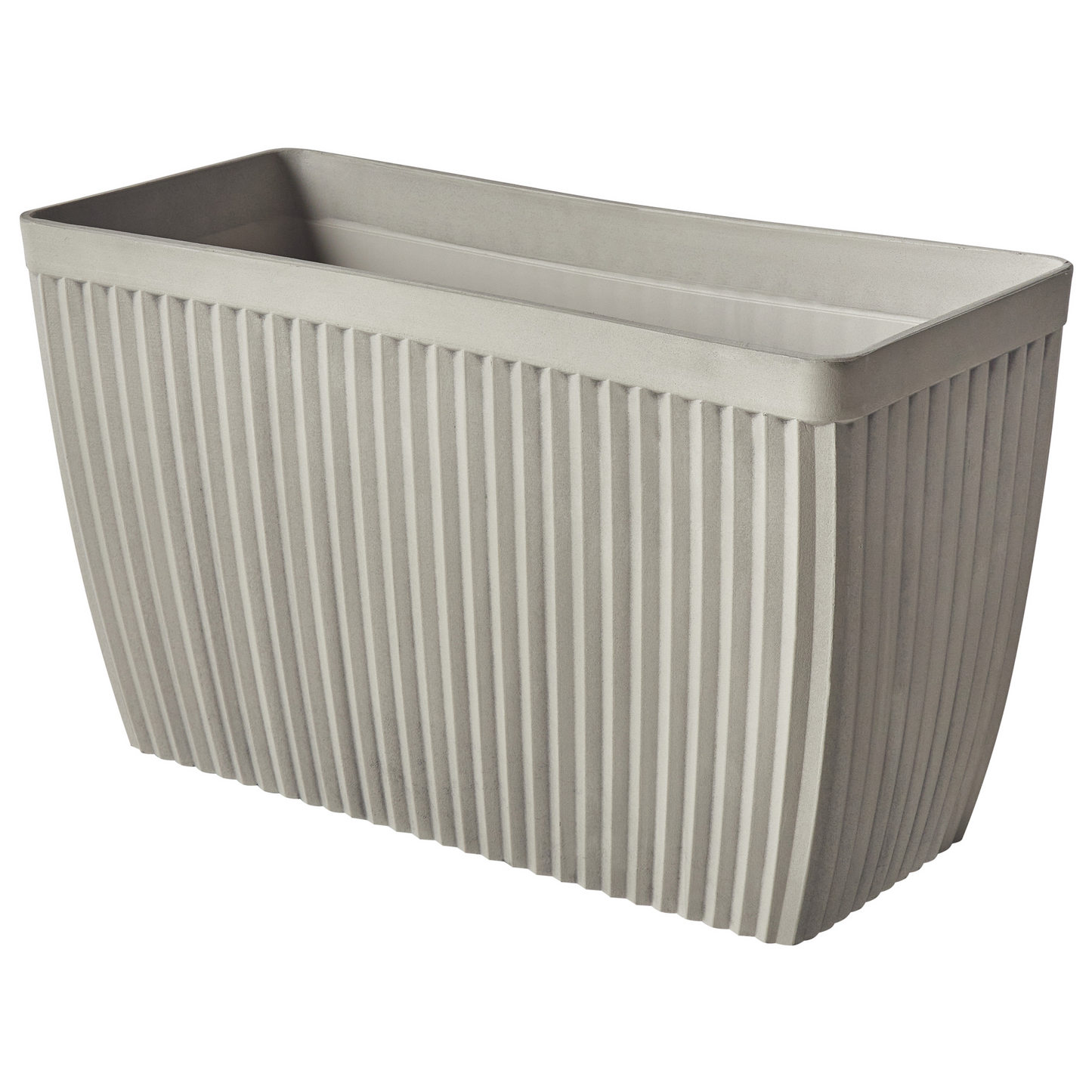Rectangular Flower Pot 73 x 32cm Beige Polyresin Matte