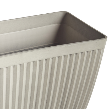 Rectangular Flower Pot 73 x 32cm Beige Polyresin Matte