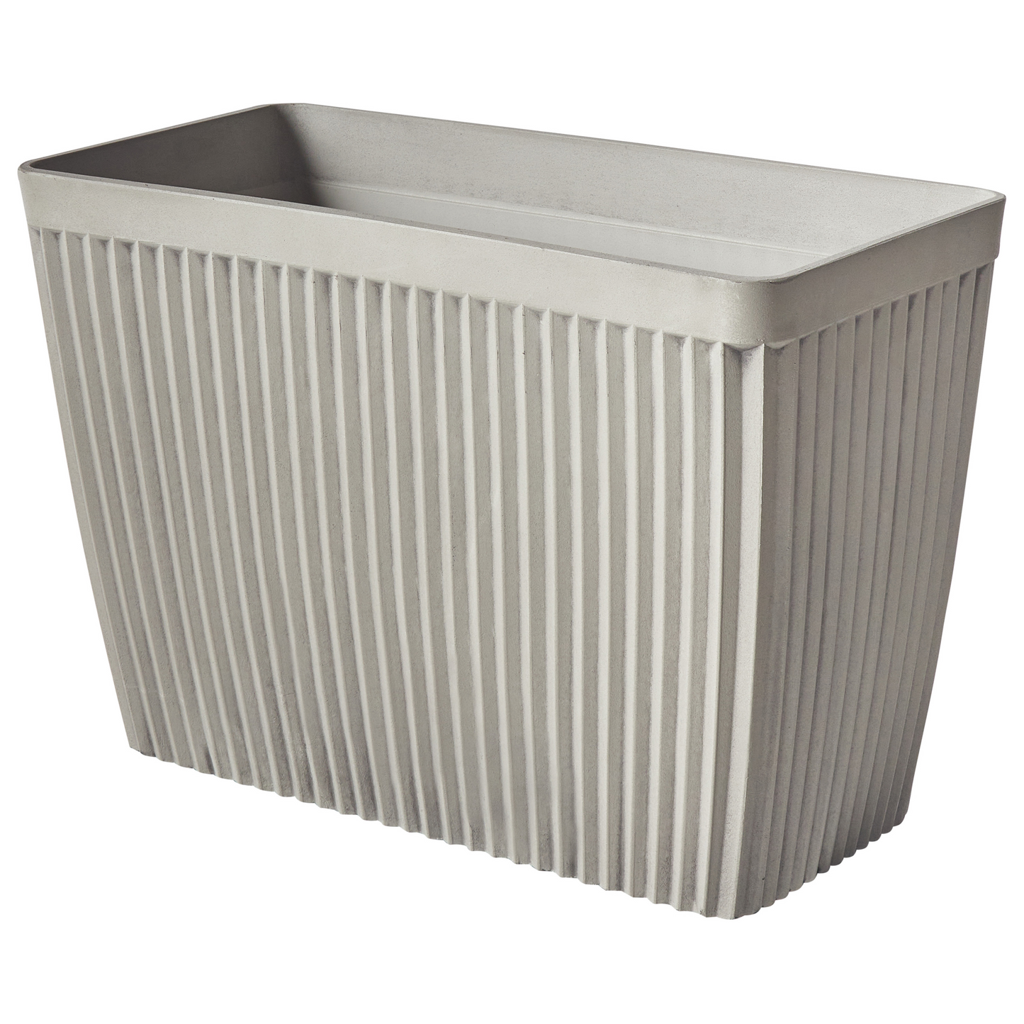 Everstone Polyresin Beige Stone Flower Pot 58 x 28 Rectangular Matte