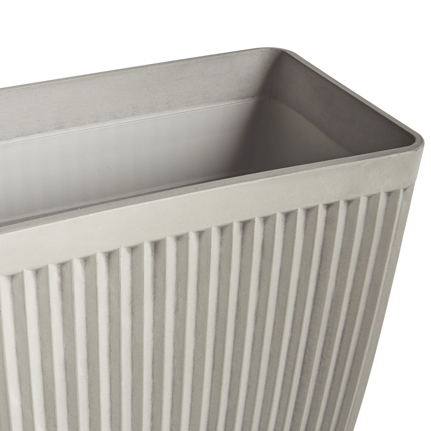 Everstone Polyresin Beige Stone Flower Pot 58 x 28 Rectangular Matte