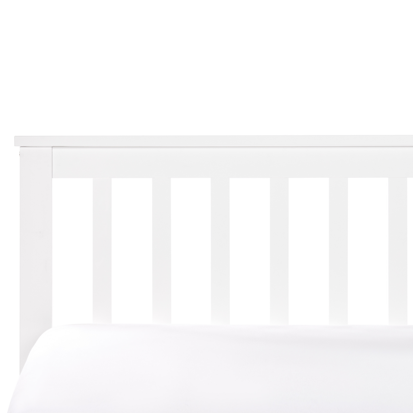 PineLane Bed Frame White Pine Wood Single 3Ft Headboard Minimalist