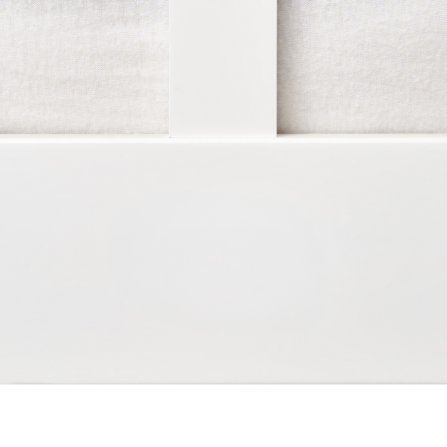 PineLane Bed Frame White Pine Wood Single 3Ft Headboard Minimalist