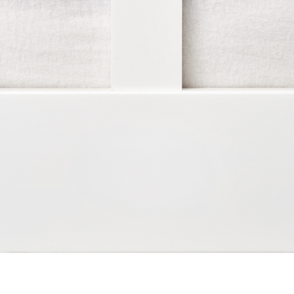 PineLane Bed Frame White Pine Wood Single 3Ft Headboard Minimalist