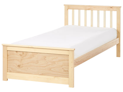 BrandName Light Brown Pine Wood Frame 3ft Single Headboard Minimalist