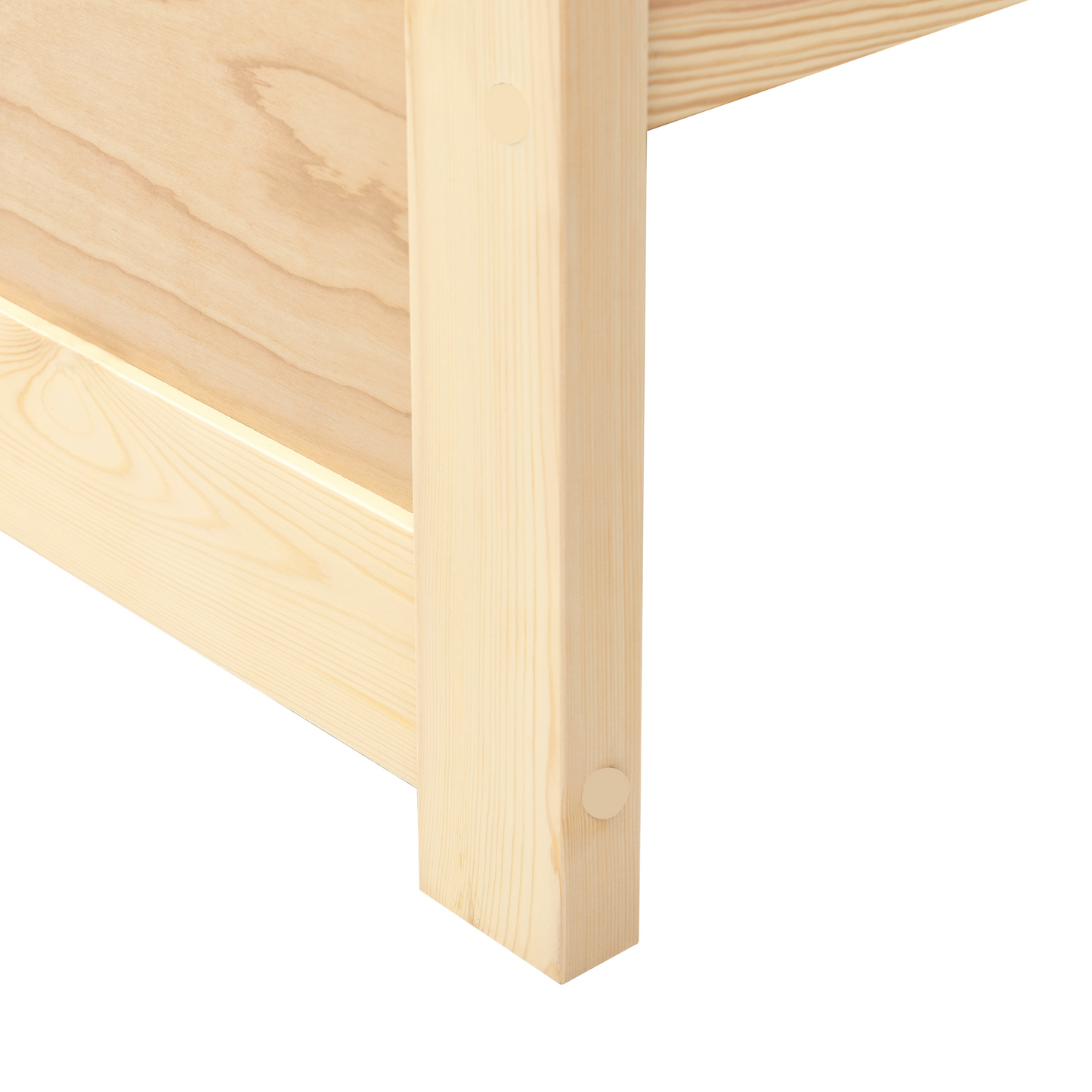 BrandName Light Brown Pine Wood Frame 3ft Single Headboard Minimalist