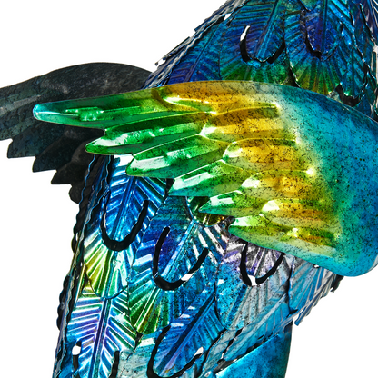 Peacock Metal Figurine 75cm Blue Indoor Outdoor Decor