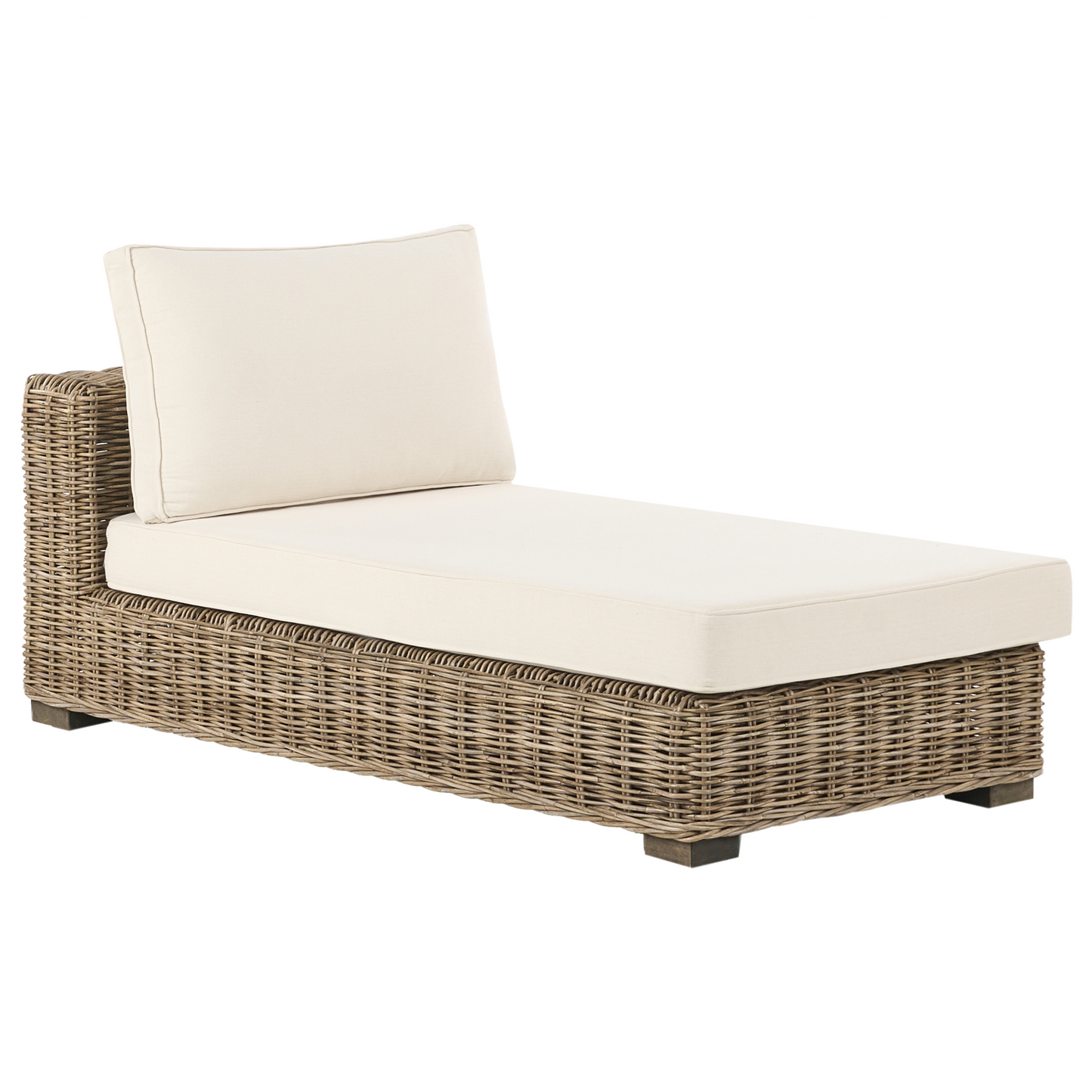 Left Hand Garden Conversation Set Grey Wicker Coffee Table