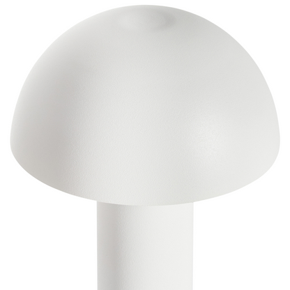 White Mushroom LED Table Lamp Wireless Iron Indoor Outdoor