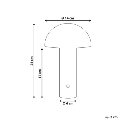 White Mushroom LED Table Lamp Wireless Iron Indoor Outdoor