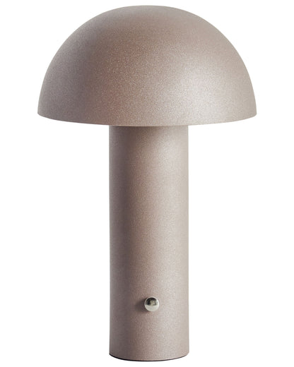 Brown Table Lamp Mushroom LED Wireless Iron Indoor Outdoor