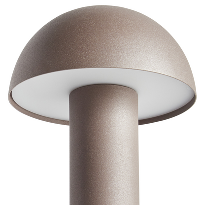 Brown Table Lamp Mushroom LED Wireless Iron Indoor Outdoor