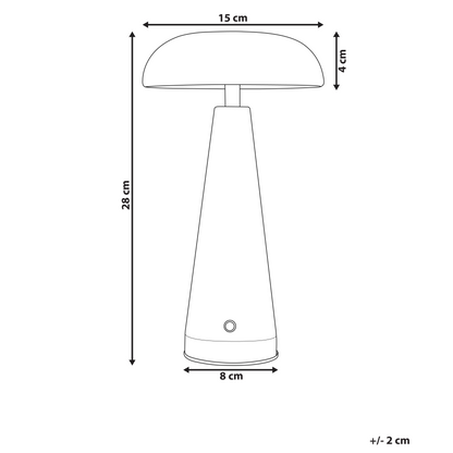 Iron Table Lamp Wireless Dimmer Black Modern Indoor Light
